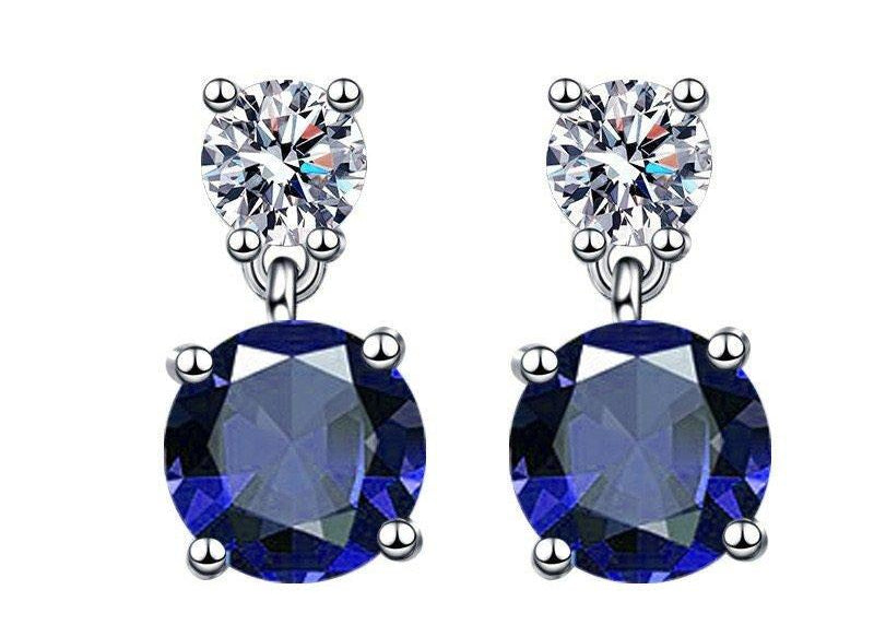 CEDH00639 BLX Double Round Drop Earring - CEDH