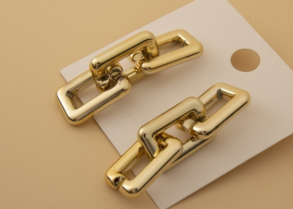 CEDH113 LSH Chain Drop Earrings