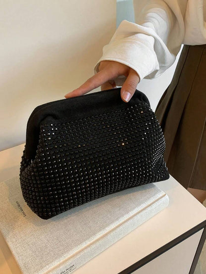 Rhinestone Decor Clutch Bag