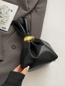 Leather Bucket Handbag