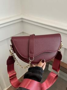 1pc Fashionable Solid Color Simple Flap Mini Shoulder Bag, Suitable For Women's Daily Use, Dating, And Gift
