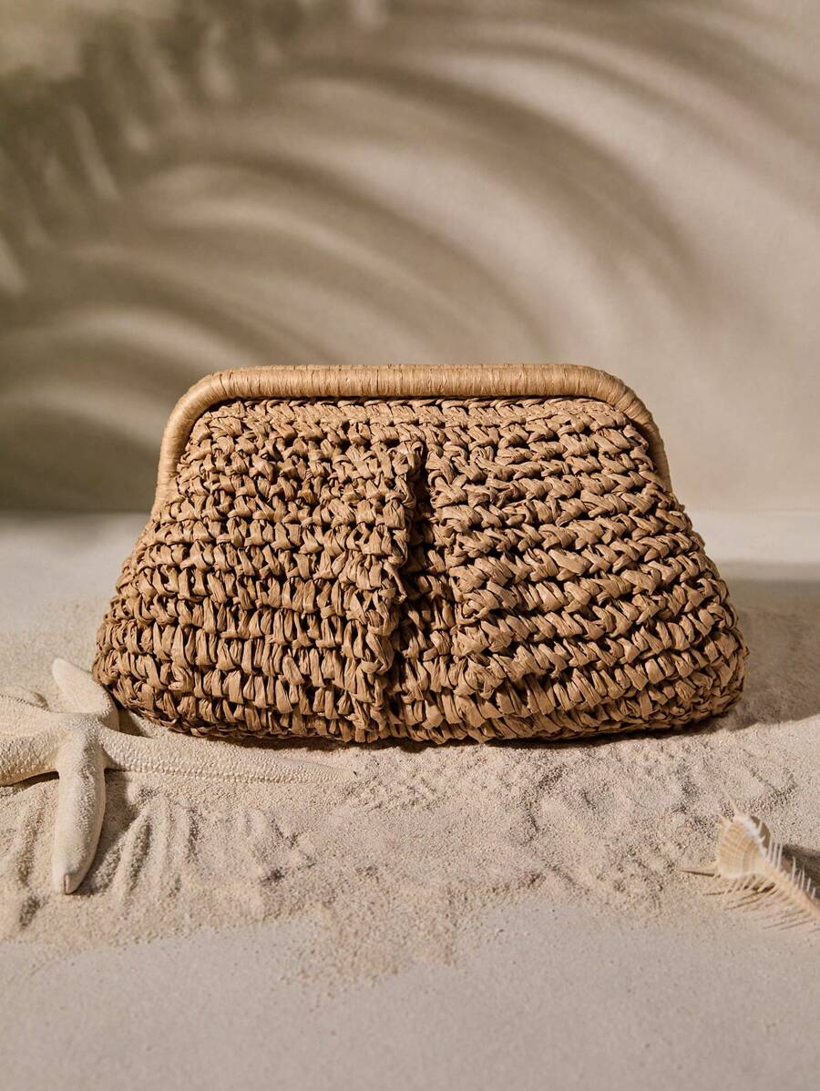 Gold Straw Bag