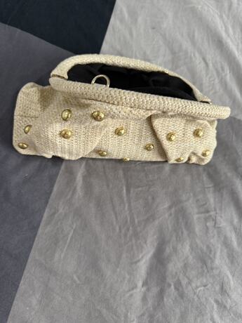 Retro Minimalist Woven Crochet Clutch
