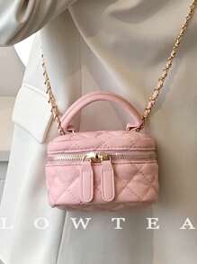 Lightweight Mini Bag, Chain Bag, Quilted Thread Bag, Clutch Bag, Bucket Bag, Crossbody Bag, Suitable For Teen Girls, College Students, And White Collar Workers, Perfect For Office, University, Work, Business, Commuting, Outdoor, Travel, Outing