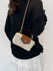 Elegant Style Solid Color With Adjustable Strap Mini Top Handle Bag ,Gift Bag Perfect For Party, Prom Dress, Suitable For University/College Classroom / Festivals