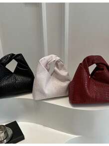 Fashionable Underarm Small Handbag, 2025 New Woven Crescent Bag, Versatile Small Tote Bag