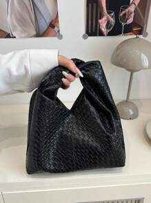 Fashionable Underarm Small Handbag, 2025 New Woven Crescent Bag, Versatile Small Tote Bag