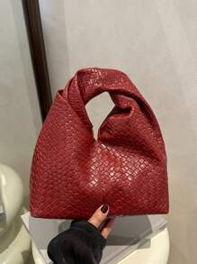 Fashionable Underarm Small Handbag, 2025 New Woven Crescent Bag, Versatile Small Tote Bag