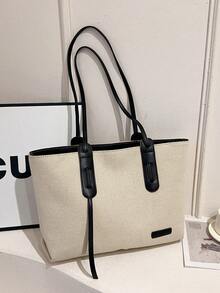 Casual Business Large Capacity Foldable Adjustable Strap Tote Bag, Suitable For Girls/Women Shopping, Work Commute, Outdoor, Business Activities, Gift For Mom