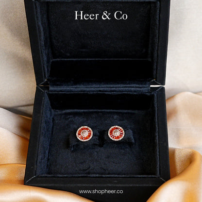 Copper Halo Studs