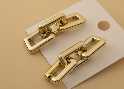 CEDH113 LSH Chain Drop Earrings