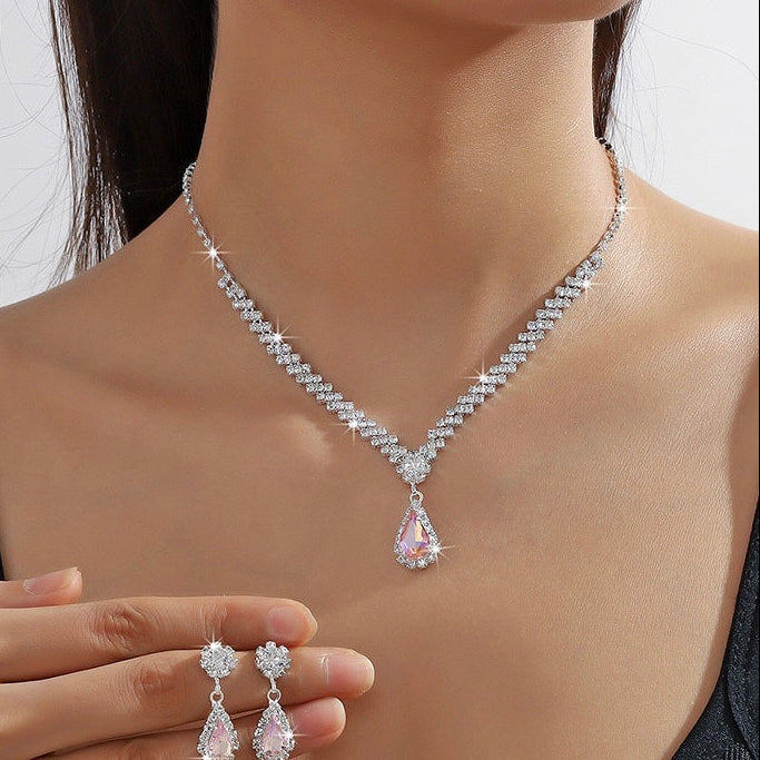 CNSH005 YJJ Flower Tear Necklace Set