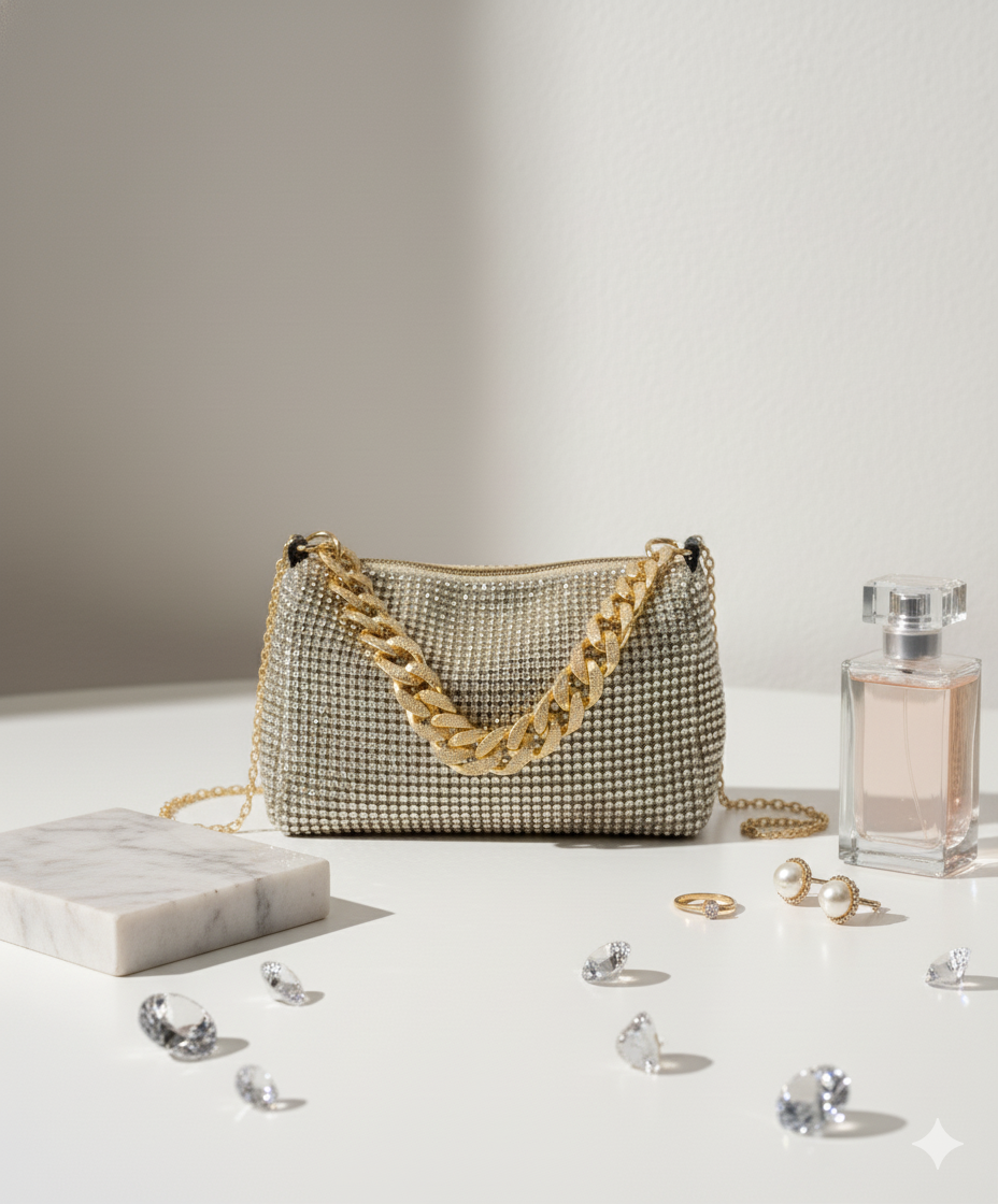 Rhinestone Clutch Bag