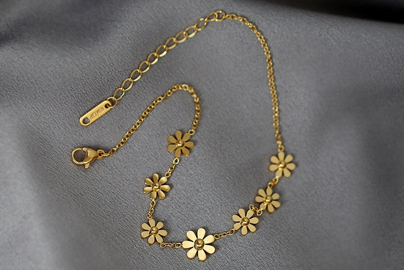 TBCH372 DGF Flower Stainless Steel Bracelet