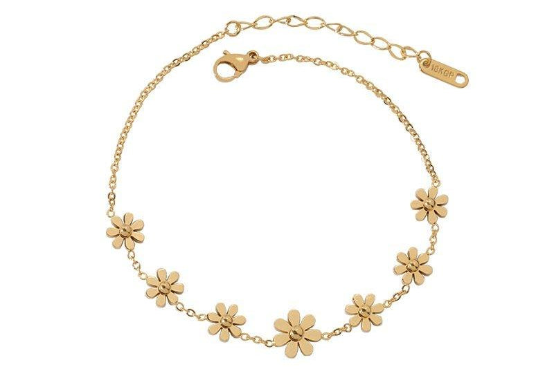 TBCH372 DGF Flower Stainless Steel Bracelet