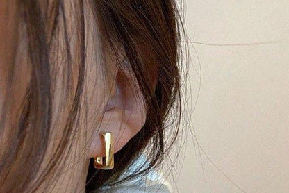 TEHH269 LSH Curb Ear Hoops Pair