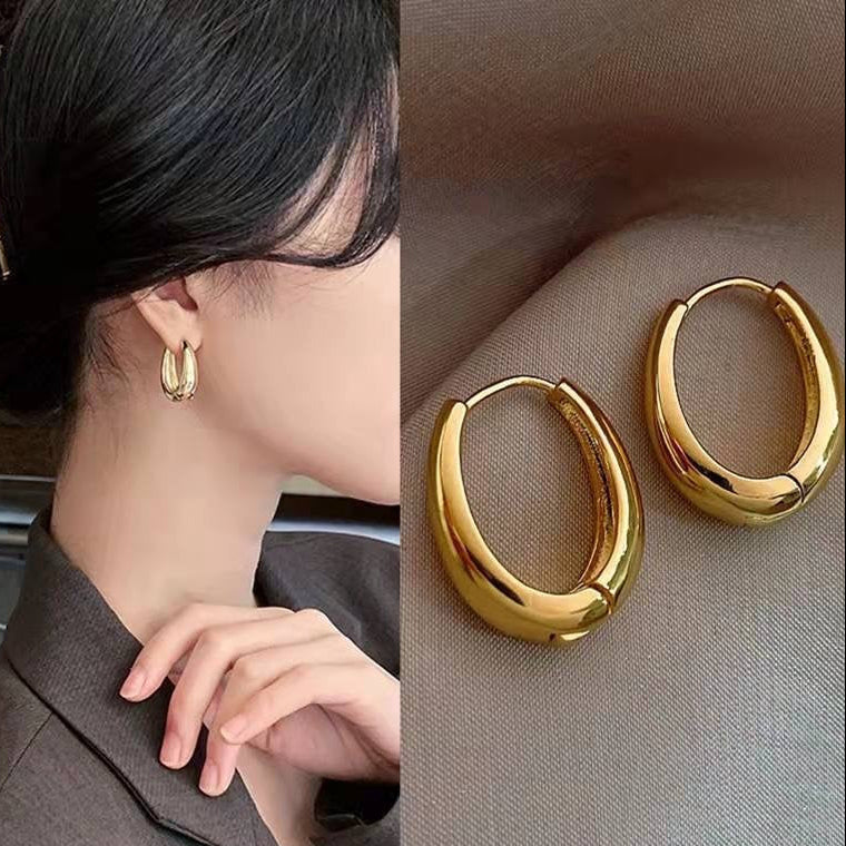TEHH318 LSH Oval Ear Hoops Pair