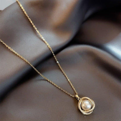 TPSH283 SIQ Pearl/Curb Chain Pendant