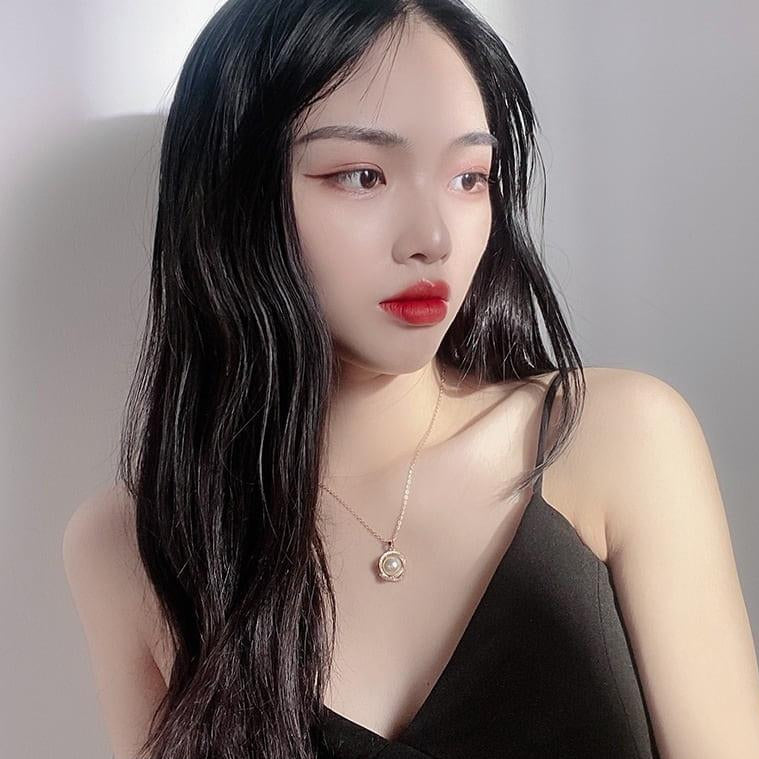 TPSH283 SIQ Pearl/Curb Chain Pendant