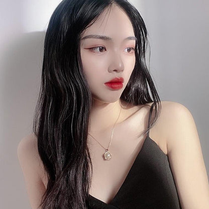 TPSH283 SIQ Pearl/Curb Chain Pendant