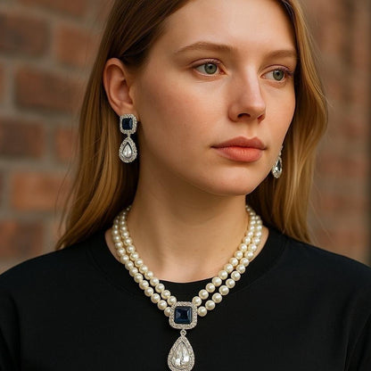 CMLH00063 SDQ Square/Tear Drop Mala Set - CMLH