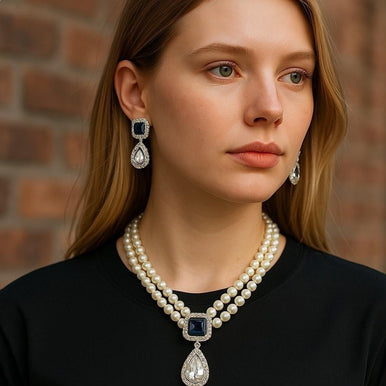 CMLH00063 SDQ Square/Tear Drop Mala Set - CMLH