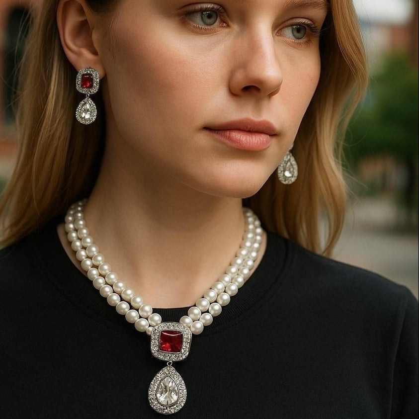 CMLH00063 SDQ Square/Tear Drop Mala Set - CMLH