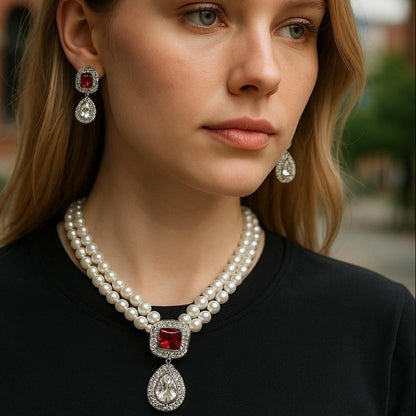 CMLH00063 SDQ Square/Tear Drop Mala Set - CMLH